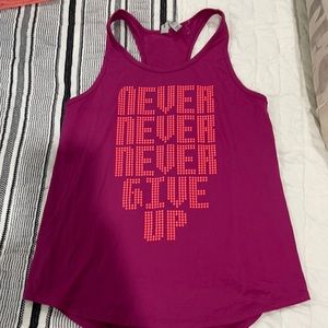 Lorna Jane pink never never give up tank